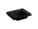 KOHLER Black Black&trade; Tresham 24 Pedestal Lavatory BASIN 8 Center Set 