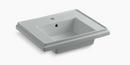 24 x 19-1/2 in. Rectangular Pedestal Bathroom Sink in Ice™ Grey