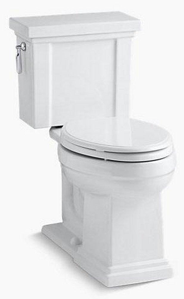 KOHLER White 1.28 gpf Elongated Floor Mount Two Piece Toilet 