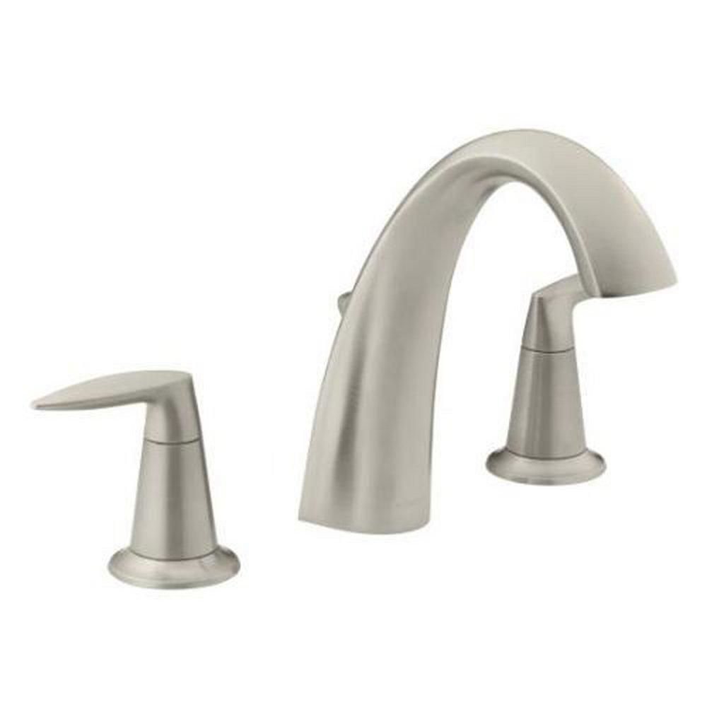 KOHLER Vibrant&reg; Brushed Nickel Two Handle Roman Tub Faucet 