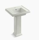 24 x 19-1/2 in. Square Pedestal Sink with Base in Dune