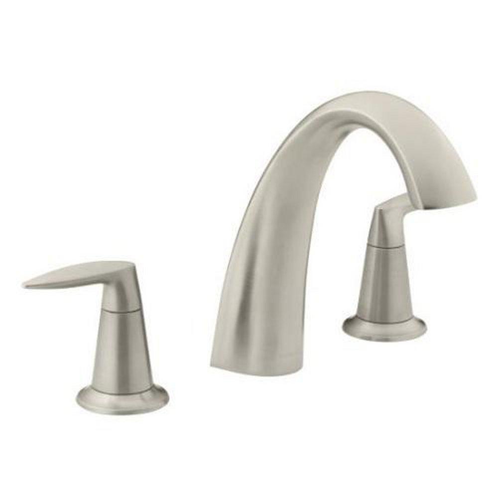 KOHLER Vibrant&reg; Brushed Nickel Two Handle Roman Tub Faucet Trim Only 