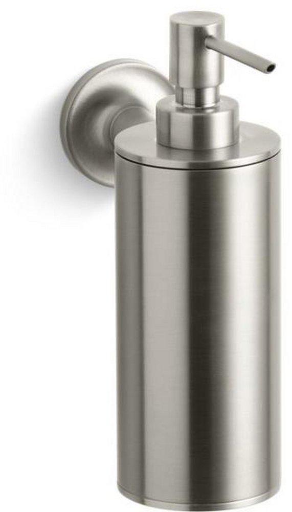 KOHLER Vibrant&reg; Brushed Nickel Wall Mount Soap and Lotion Dispenser 