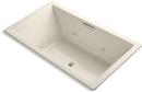 72 x 42 in. Whirlpool Drop-In Bathtub with Center Drain in Almond