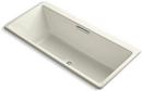 KOHLER Biscuit 67 x 36 in. Soaker Drop-In Bathtub with Center Drain 