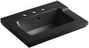 KOHLER Black Black&trade; 25X19 3H 8CC VC C/TOP LAV *TRESHA 