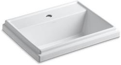 21-13/16 in. Drop-in Rectangular Vitreous China Bathroom Sink in White