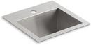 15 x 15 in. 1 Hole Drop-in and Undermount Stainless Steel Bar Sink