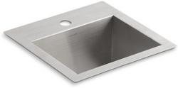 15 x 15 in. 1 Hole Drop-in and Undermount Stainless Steel Bar Sink