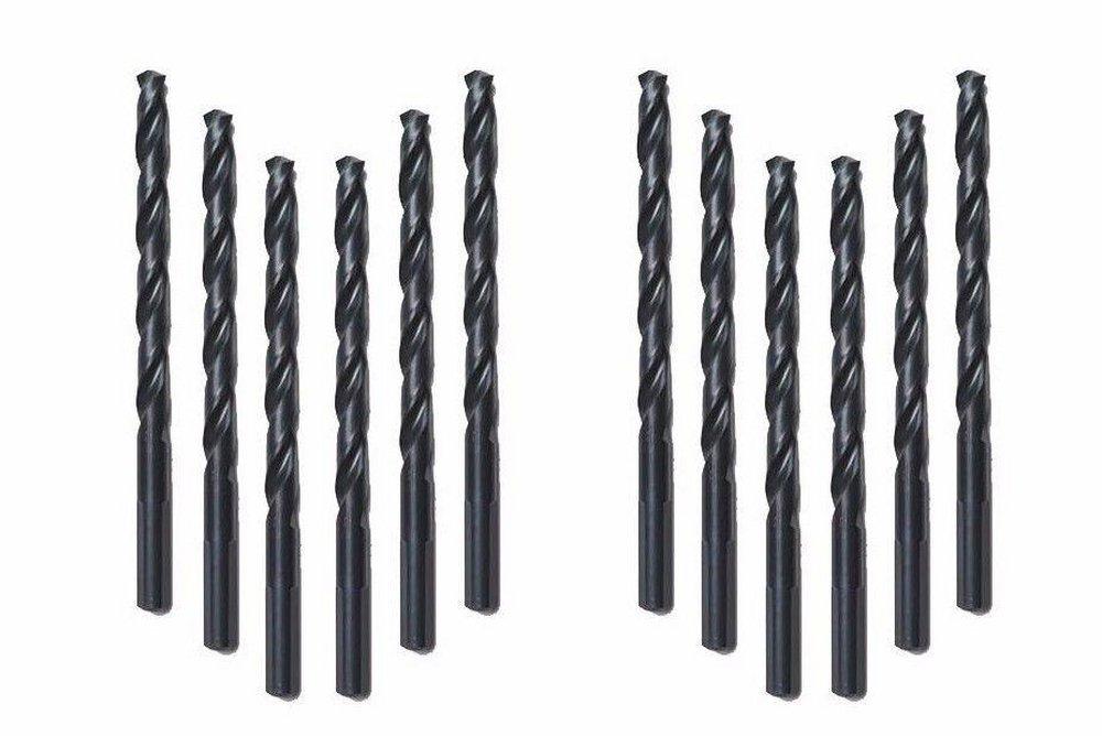 Milwaukee&reg; Silver 15/64 x 15/64 in. 3-Flat Jobber 12 Piece 
