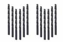 Milwaukee&reg; Silver 15/64 x 15/64 in. 3-Flat Jobber 12 Piece 
