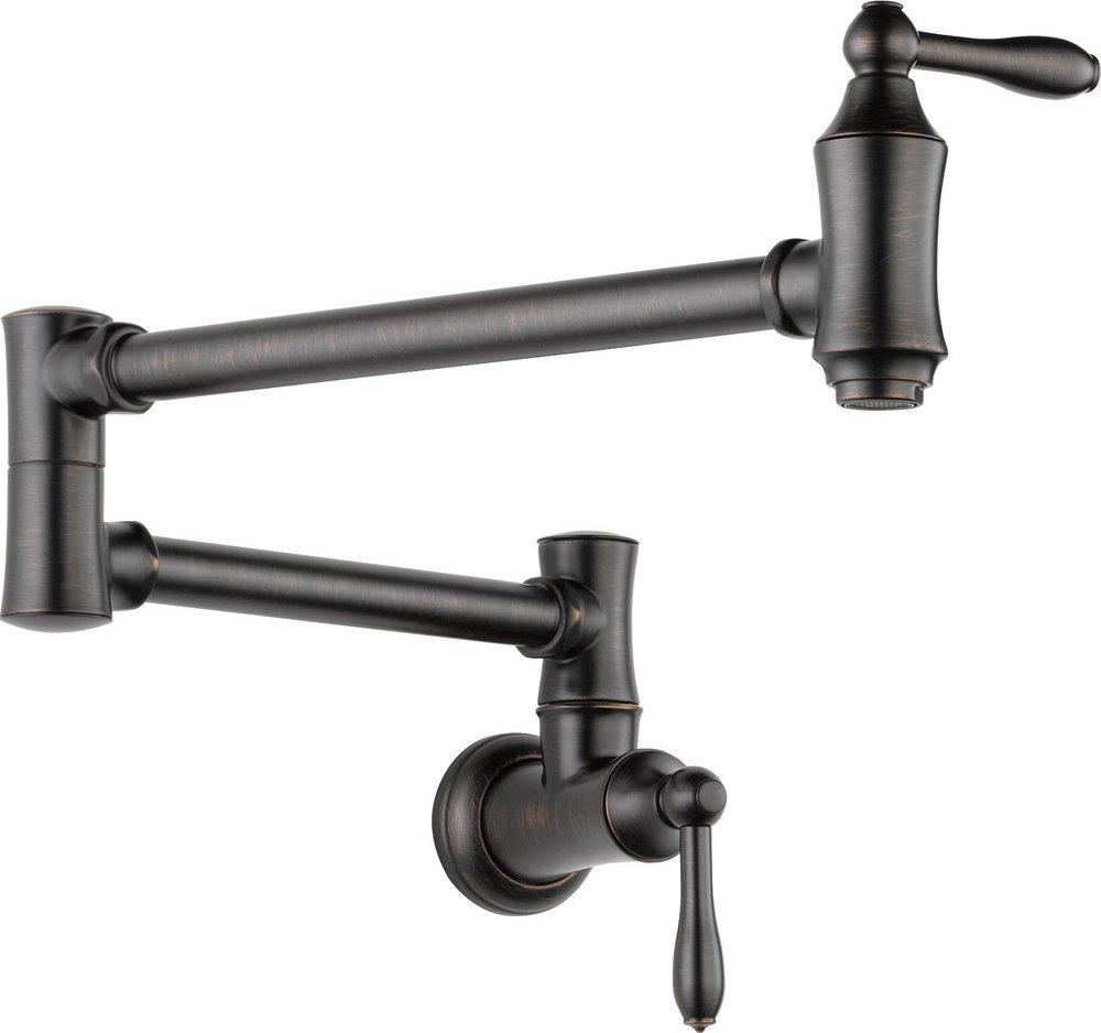 Delta Faucet Venetian Bronze Two Handle Lever Pot Filler 