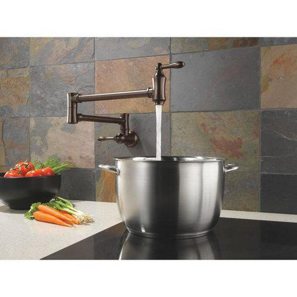 Delta Faucet Venetian Bronze Two Handle Lever Pot Filler 