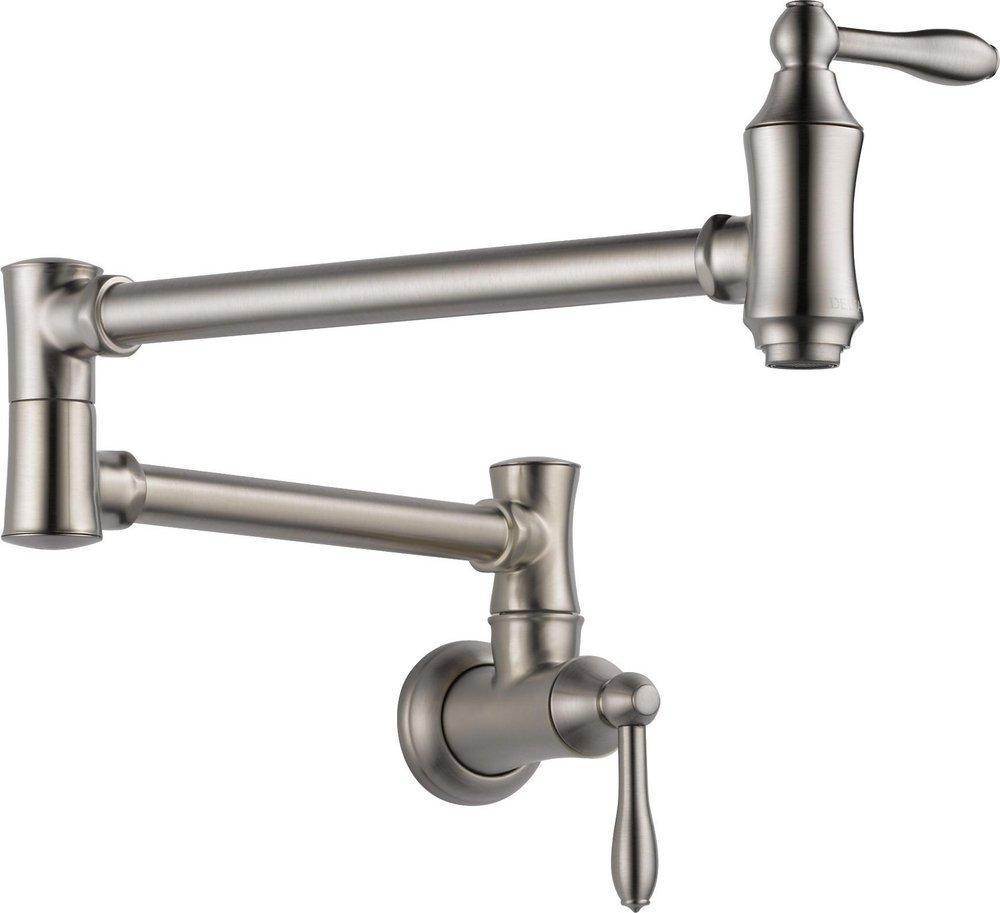 Delta Faucet Brilliance&reg; Stainless Two Handle Lever Pot Filler 