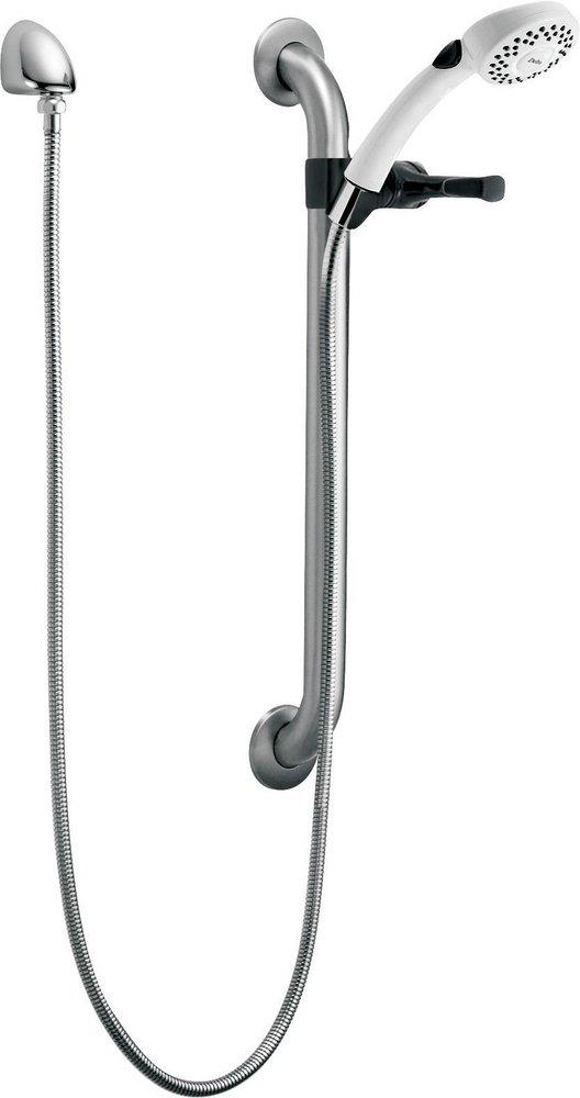 Delta Faucet Stainless/White Dual Function Hand Shower 