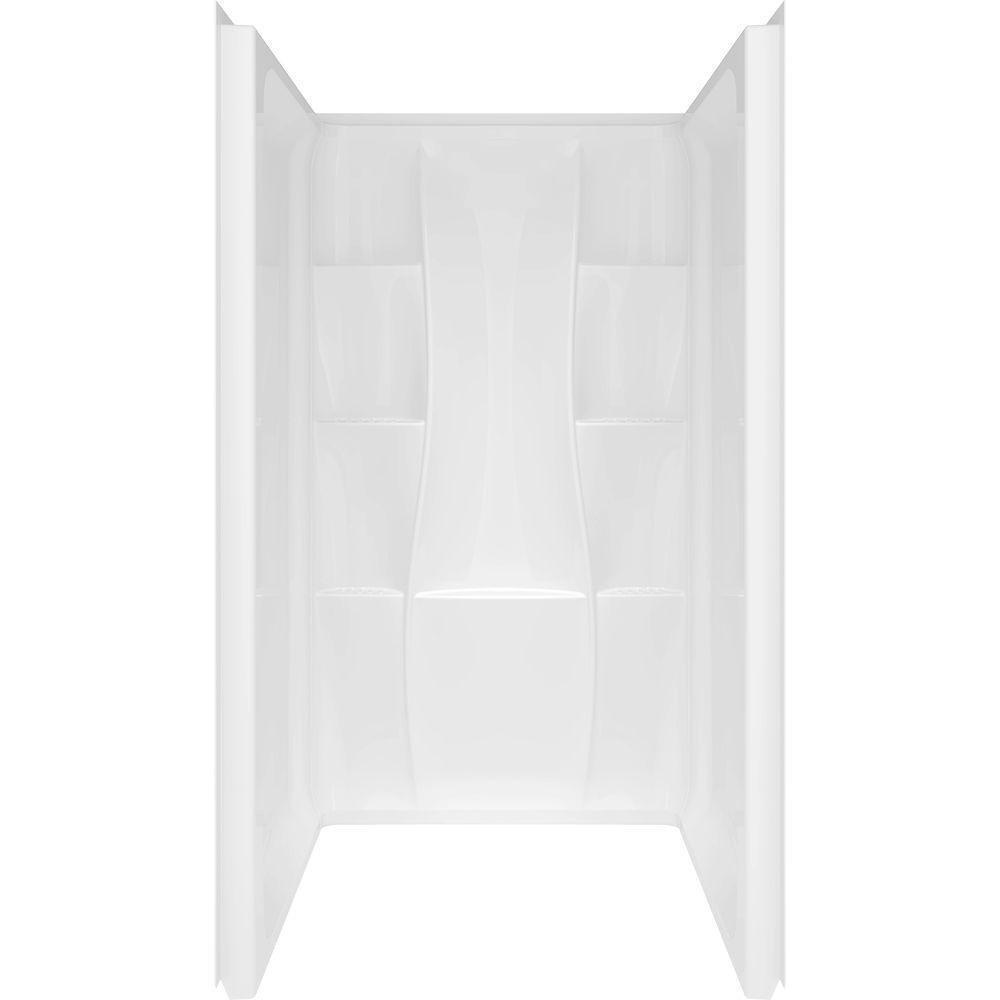 Florestone White 36 x 36 in. Shower Wall System (3-Piece) 