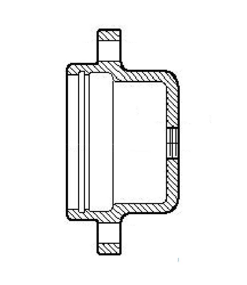 Tyler Union 2 in. Mechanical Joint Domestic Ductile Iron C153 Short Body Tapped Cap 