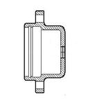 Tyler Union 2 in. Mechanical Joint Domestic Ductile Iron C153 Short Body Tapped Cap 