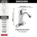 Delta Faucet Chrome Single Handle Centerset Bathroom Sink Faucet 