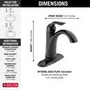 Delta Faucet Venetian Bronze Single Handle Centerset Bathroom Sink Faucet 
