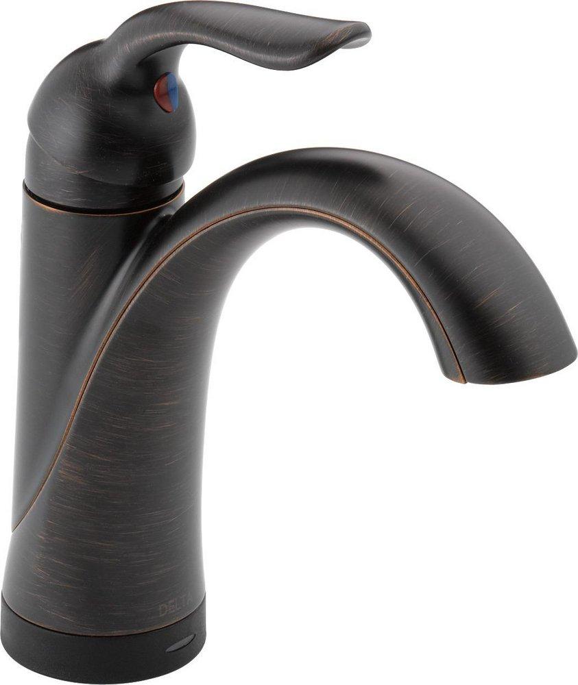 Delta Faucet Venetian Bronze Single Handle Centerset Bathroom Sink Faucet 