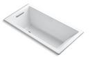 KOHLER White 60 x 30 in. Soaker Drop-In Bathtub with End Drain 