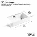 KOHLER White 35-1/2 x 21-9/16 in. Cast Iron Single Bowl Farmhouse Kitchen Sink with Short Apron 