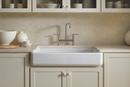 KOHLER White 35-1/2 x 21-9/16 in. Cast Iron Single Bowl Farmhouse Kitchen Sink with Short Apron 