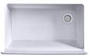 KOHLER White 35-1/2 x 21-9/16 in. Cast Iron Single Bowl Farmhouse Kitchen Sink with Short Apron 