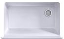 KOHLER White 35-11/16 x 21-9/16 in. Cast Iron Single Bowl Farmhouse Kitchen Sink 