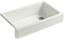 35-1/2 x 21-9/16 in. Cast Iron Single Bowl Farmhouse Kitchen Sink with Short Apron in Dune