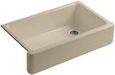 35-11/16 x 21-9/16 in. Cast Iron Single Bowl Farmhouse Kitchen Sink in Mexican Sand™