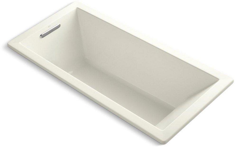 KOHLER Biscuit 66 x 32 in. Drop-In Bathtub with End Drain 