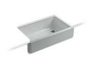 35-11/16 x 21-9/16 in. Cast Iron Single Bowl Farmhouse Kitchen Sink in Ice&#8482; Grey