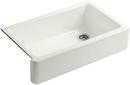 KOHLER Dune 35-11/16 x 21-9/16 in. Cast Iron Single Bowl Farmhouse Kitchen Sink 