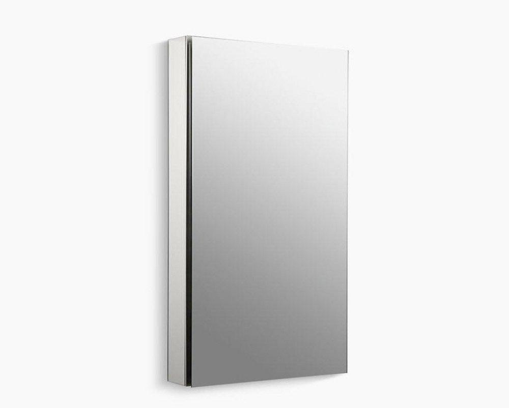KOHLER Satin Anodized Aluminum 35-3/8 in. Surface Mount and Recessed Mount Medicine Cabinet 