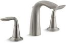 KOHLER Vibrant Brushed Nickel Two Handle Widespread Bathroom Sink Faucet 
