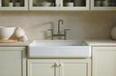 KOHLER Grey 35-1/2 x 21-9/16 in. Cast Iron Single Bowl Farmhouse Kitchen Sink with Short Apron 