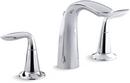 KOHLER Polished Chrome Two Handle Widespread Bathroom Sink Faucet 