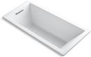 66 x 32 in. Soaker Drop-In Bathtub with End Drain in White