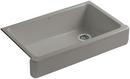 35-1/2 x 21-9/16 in. Cast Iron Single Bowl Farmhouse Kitchen Sink with Short Apron in Cashmere