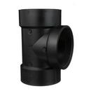 Black ABS DWV Flush Cleanout Tee 