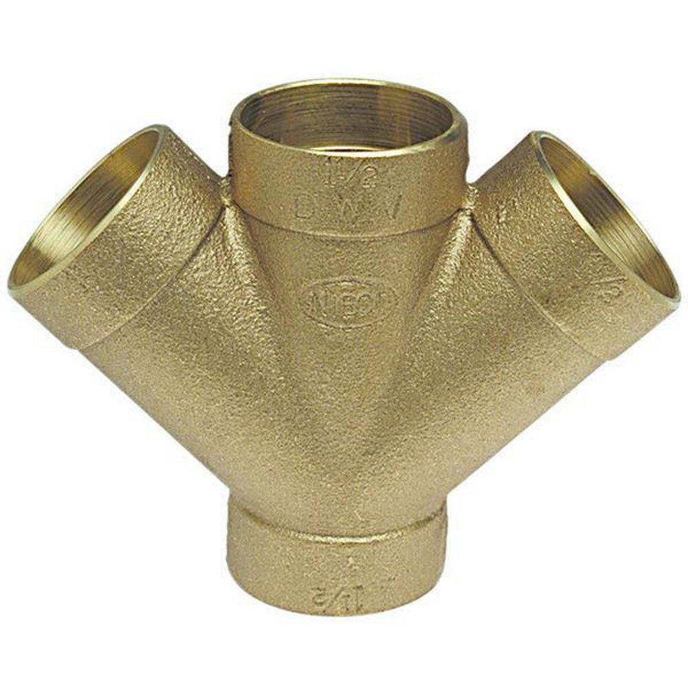 Sweat Bronze Reducing DWV 45° Double Wye 