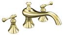 Two Handle Roman Tub Faucet in Vibrant Polished Brass