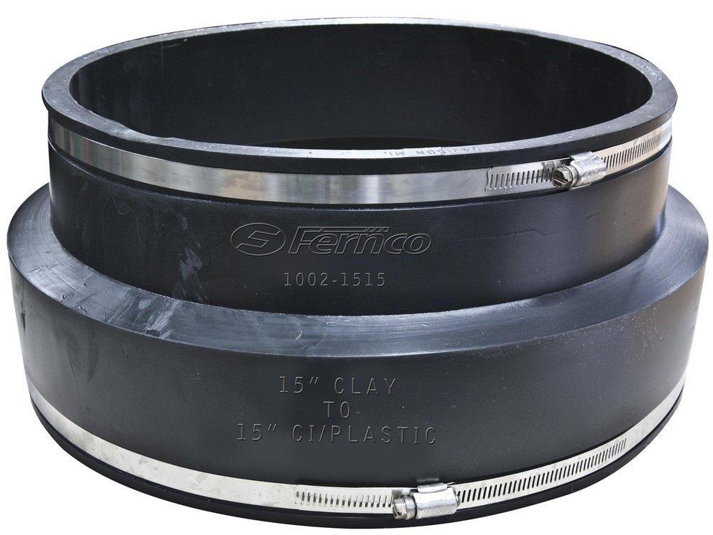 Fernco Clamp Plastic Coupling with Stainless Steel Band 