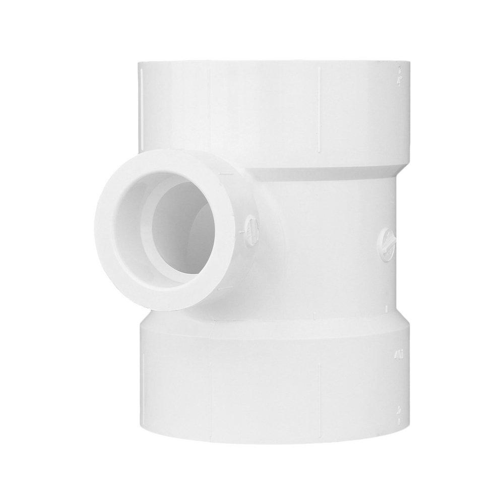 White PVC DWV Sanitary Tee 