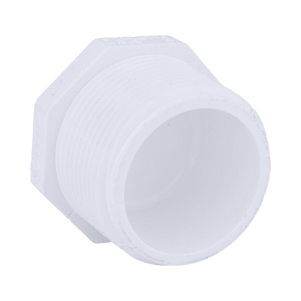 White PVC Schedule 40 MPT Plug 