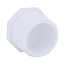 White PVC Schedule 40 MPT Plug 