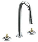 Widespread Commercial Bathroom Sink Faucet with Gooseneck Spout in Polished Chrome