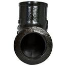 Black No Hub 90 Degree Cast Iron Reducing Tapped 1/4 Bend 